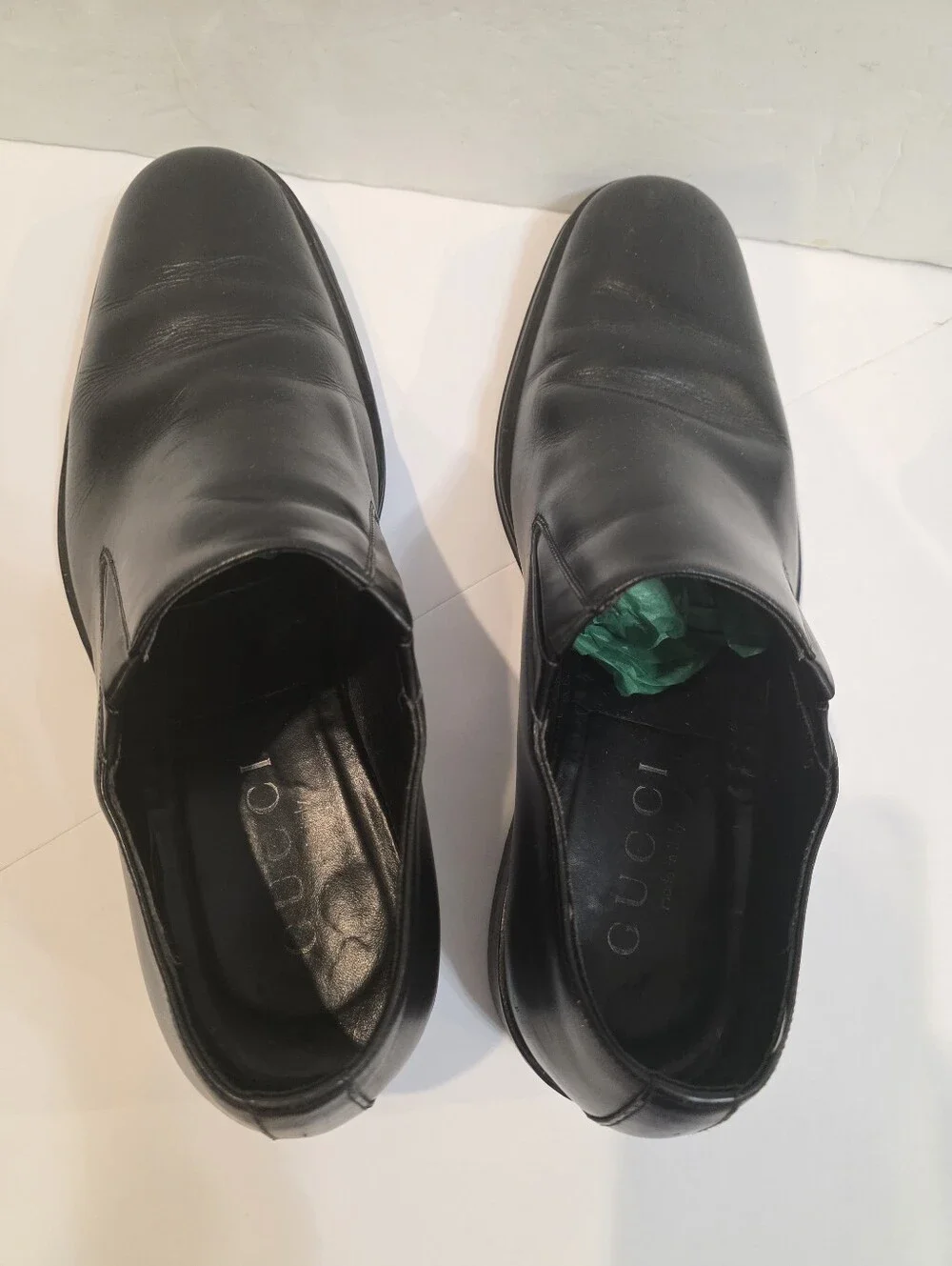 Gucci Men's Black Leather Slip-On Dress Shoes Loafers Size 43 E  US 9.5 Tom Ford